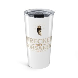 Wrecked Not Forsaken Tumbler 20oz | Lighthouse Faith Design